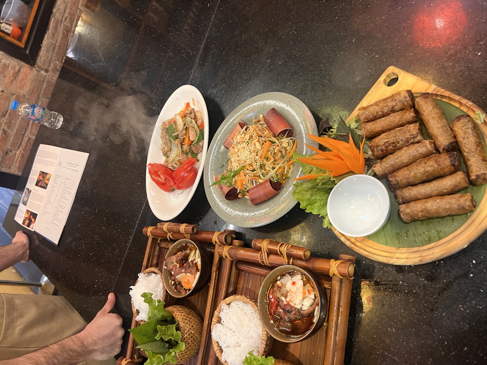 Vietnamese dishes prepared in the cooking class